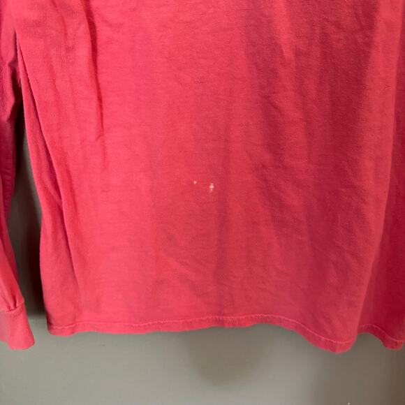 SEASIDE Graphic Logo Tee In Coral and Blue Size Small FLAWED long sleeve - Picture 6 of 6